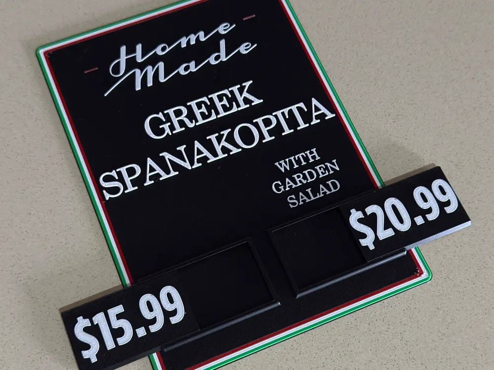 Custom Signs Deli Customisable Price/Display Signs Deli-Retail $ - Free 3D Print Model ...