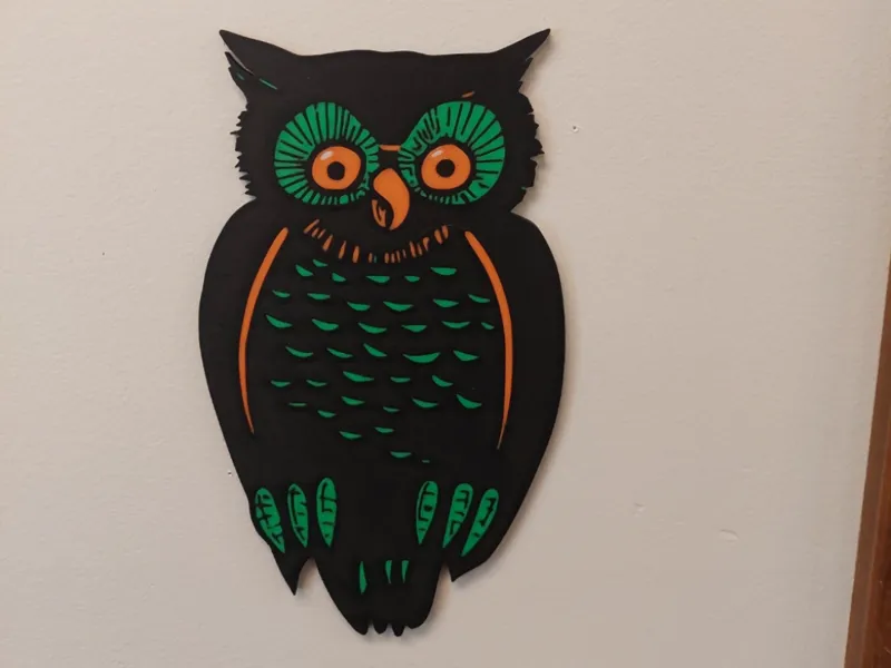 Vintage owl Halloween Wall Decoration