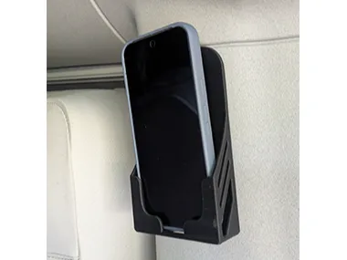 Adhesive Phone Holder with Cable Passthrough
