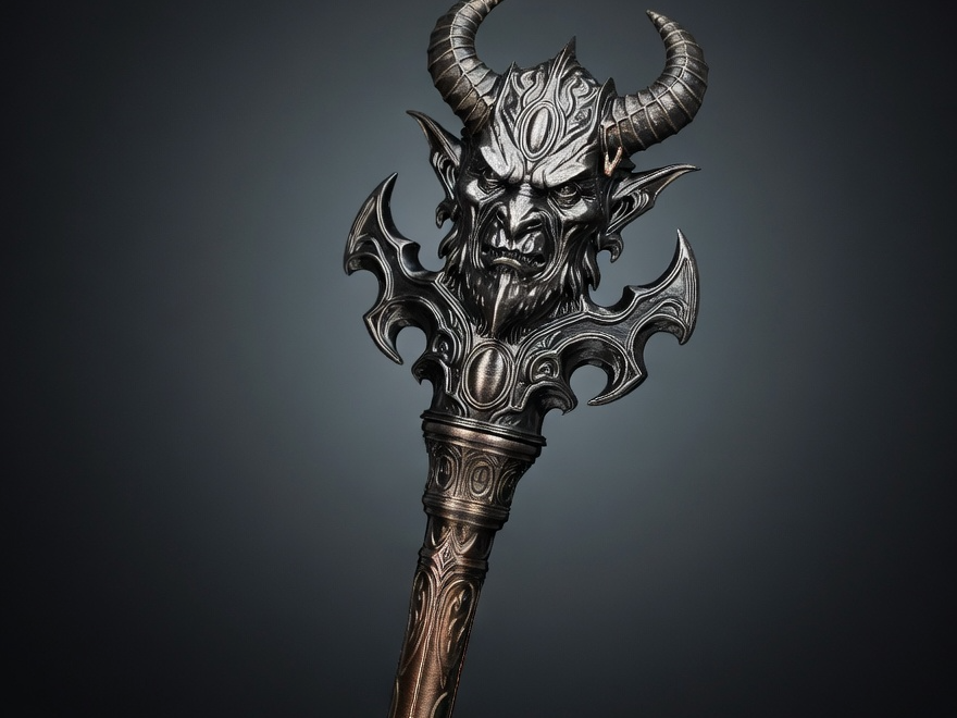 Devil Scepter - 380mm Screw Assembly Fantasy Prop