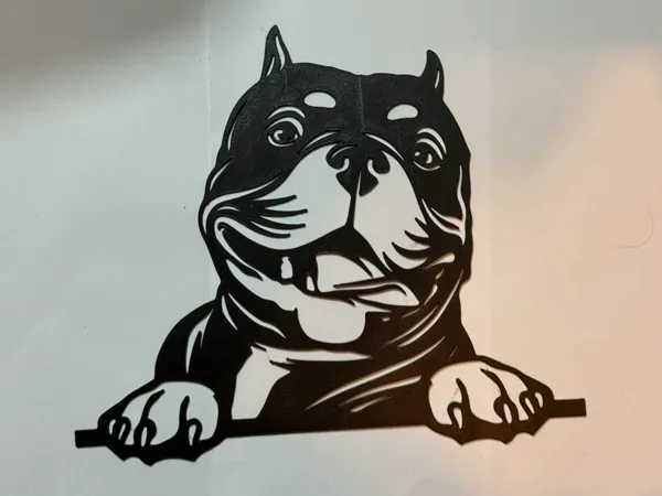Silhouette American Bully (déco murale)