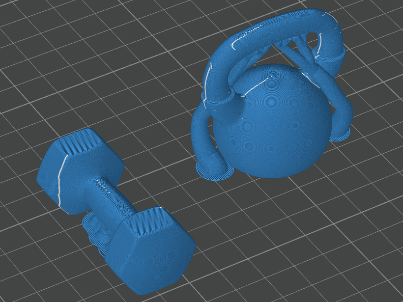 Miniatura 2 do modelo 3D 哑铃和壶铃挂件