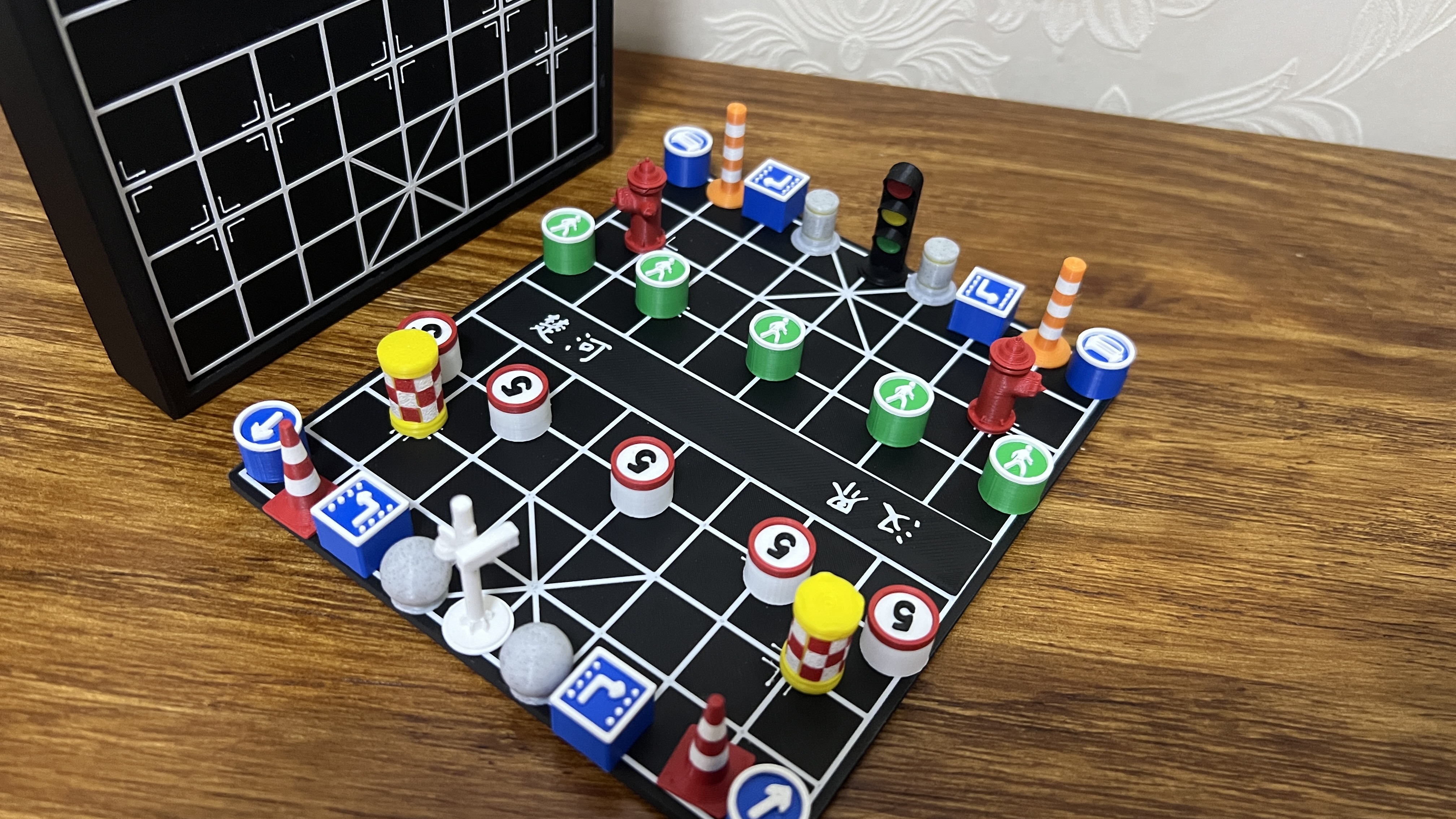 Miniatura 1 do modelo 3D 市政交通元素象棋：路锥、减速带、水马、石球墩爱好者狂喜(迷你版，A1mini也可打印)