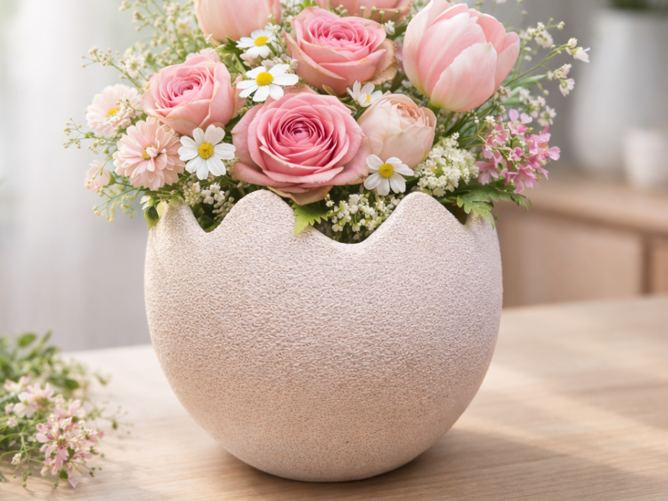 Cracked Egg Vase – Modern Spring Decor