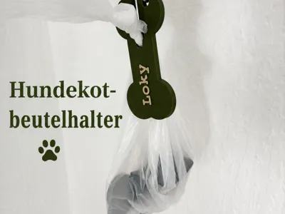 Dog Poop Bag Holder with Customizable Name