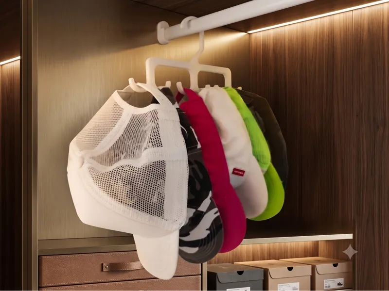 Minimalist Wardrobe Cap Organizer / Hat Hanger