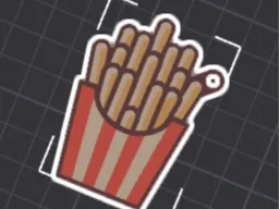 french fries keychain