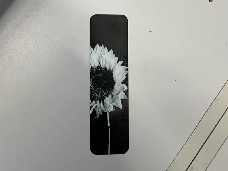 Hueforge Sunflower bookmark