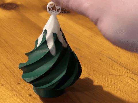 Fidget passthrough vortex Christmas tree