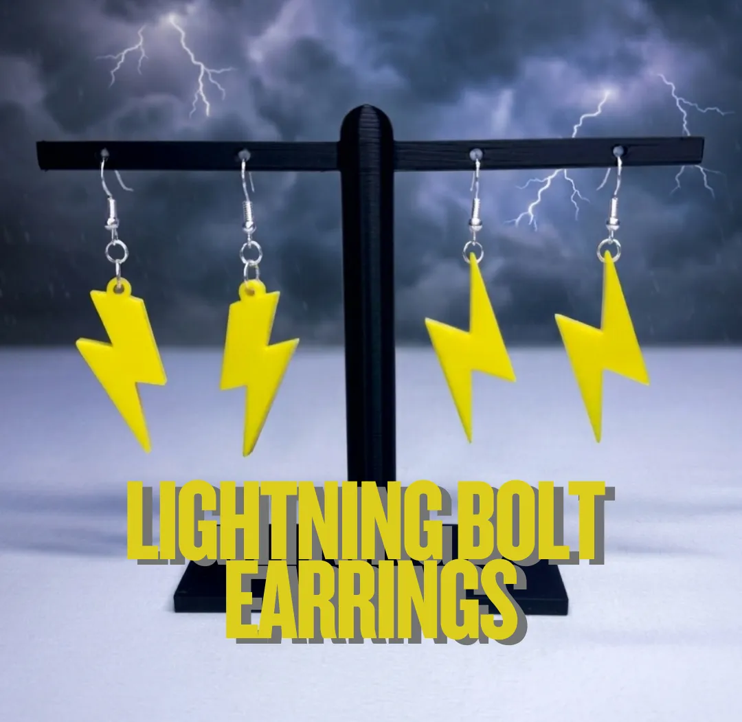 Lightning Bolt Earrings |H Potter| Power Ranger| view 2