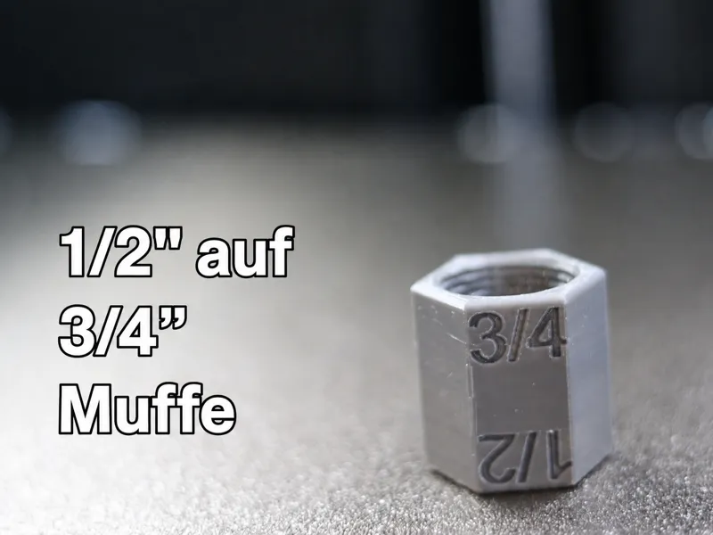 1/2 Zoll auf 3/4 Zoll Muffe Adapter