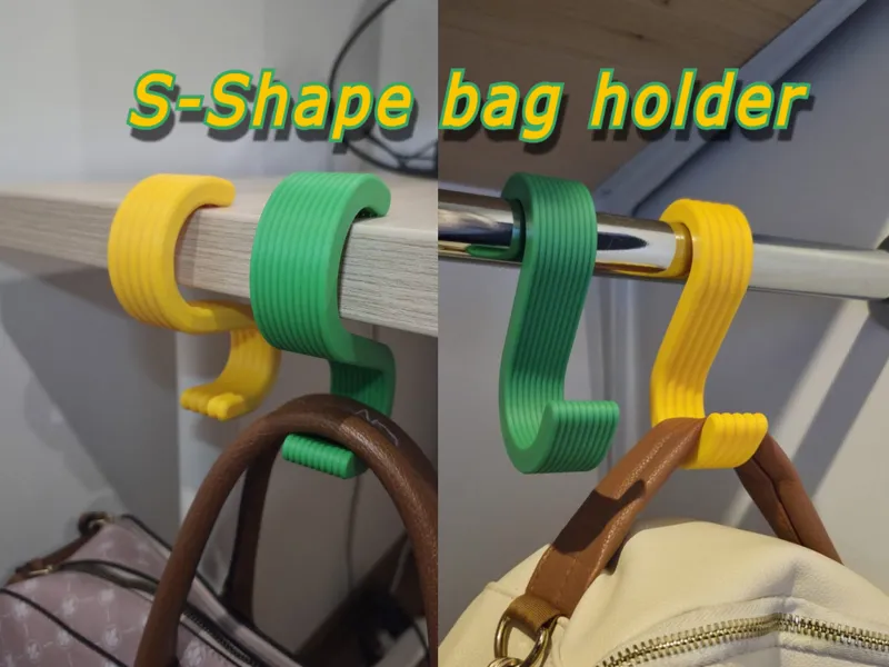 Strong S-shape bag/purse holder
