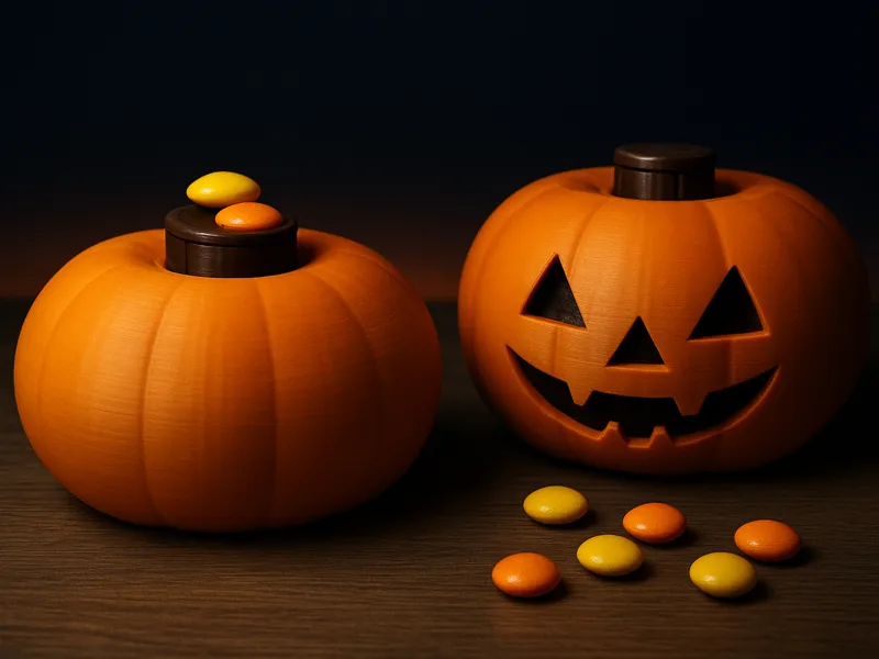 Pumpkin Candy Dispenser – Halloween Treat Holder