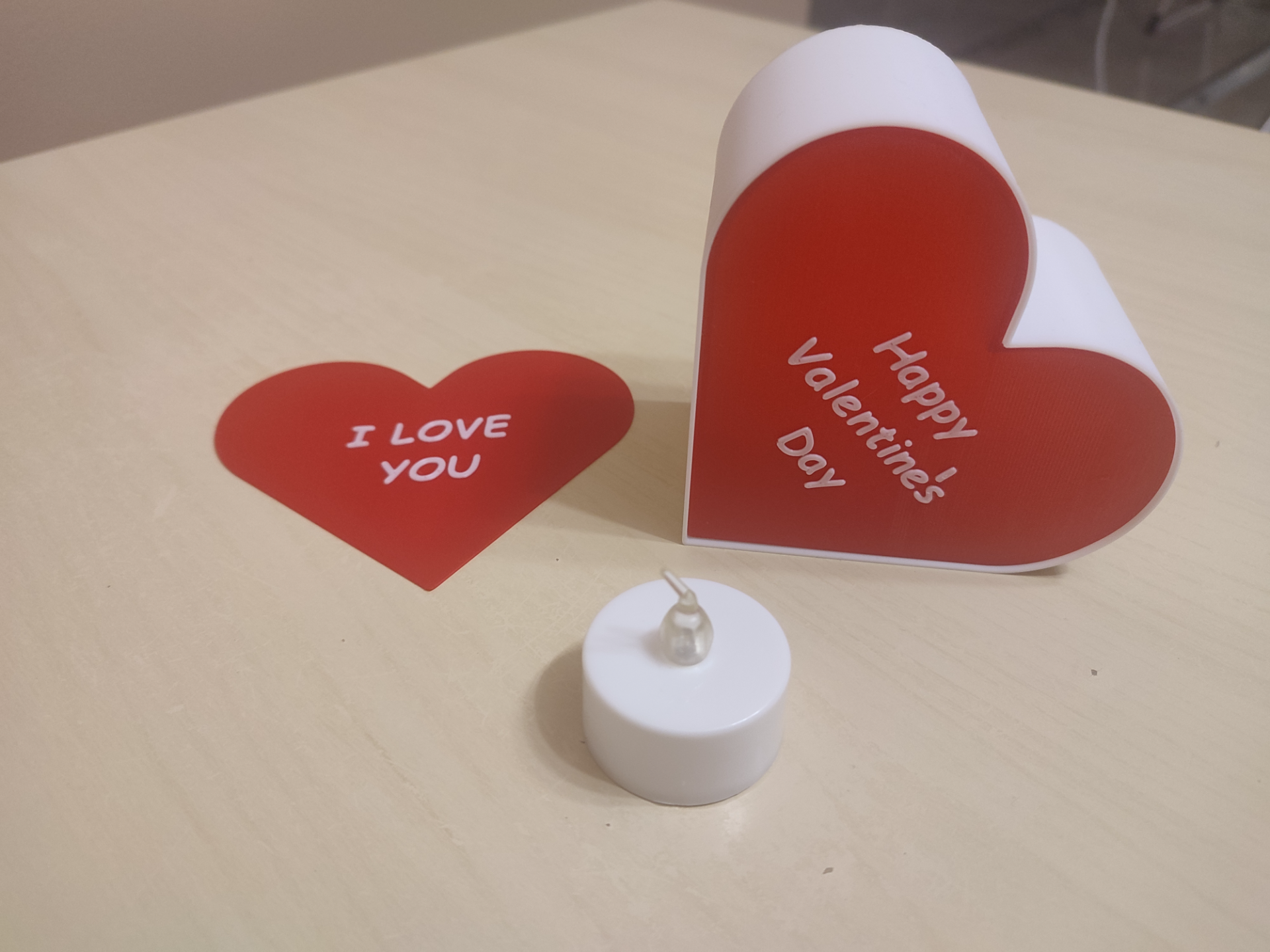 Valentine's Day - heart shaped tealight lightbox