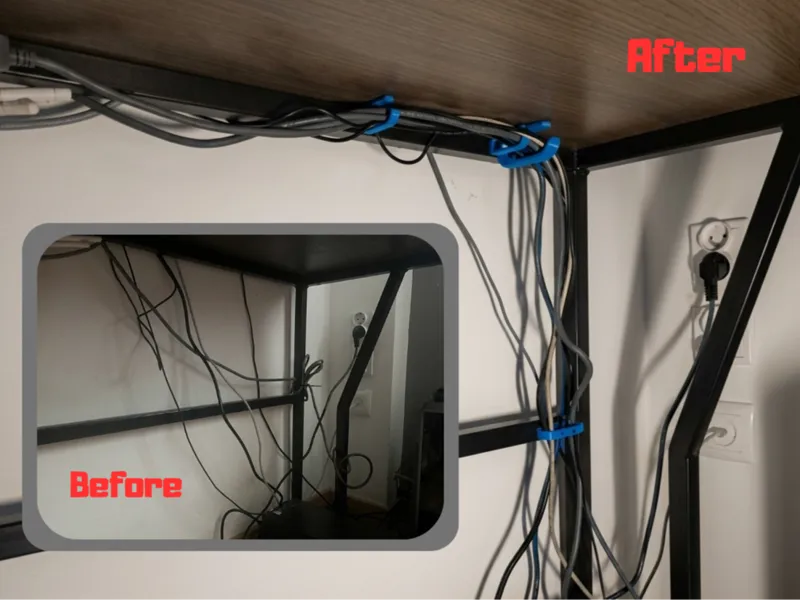 From Chaos to Order: Desk Cable Clips