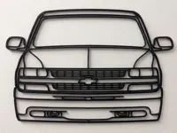 Déco murale calandre Chevrolet Silverado GMT800 — photo 2