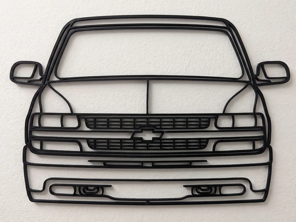 Déco murale calandre Chevrolet Silverado GMT800