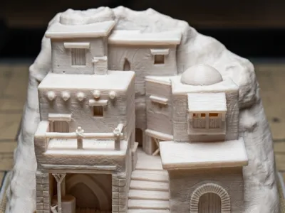 Hebrew houses for nativity scene