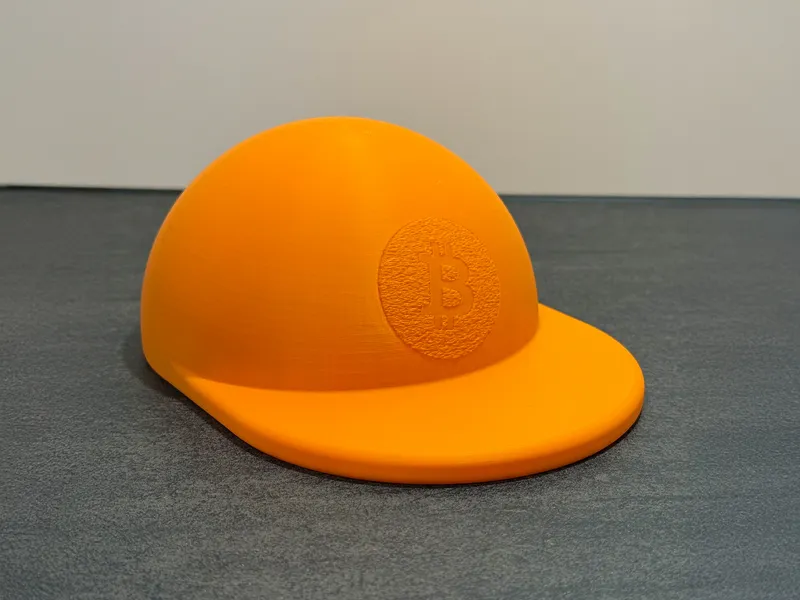Big Brick Baseball Hat Bitcoin Logo (10:1 scale)