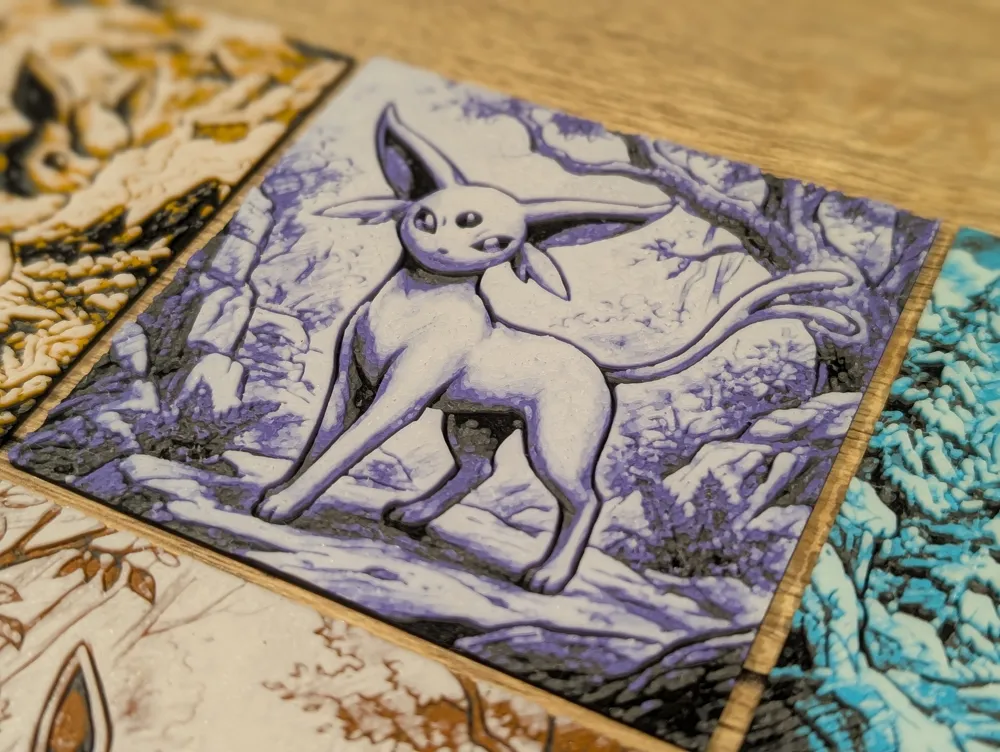 Eeveelution Pokemon Hueforge & Frame - Free 3D Print Model - MakerWorld