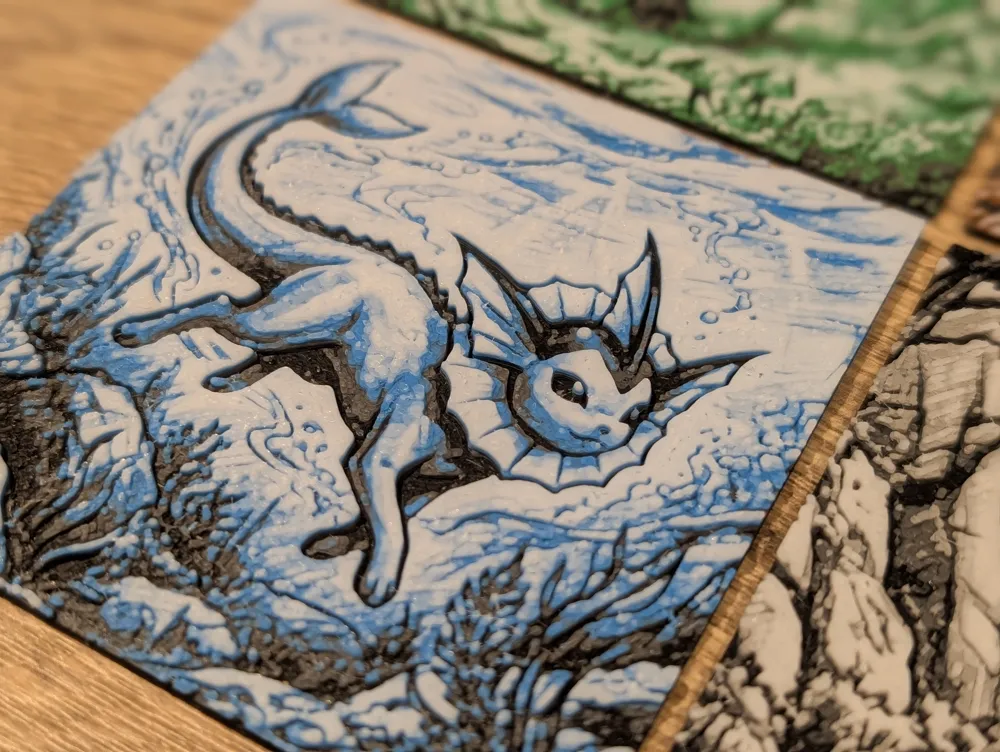 Eeveelution Pokemon Hueforge & Frame - Free 3D Print Model - MakerWorld