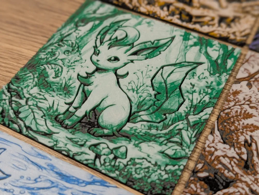 Eeveelution Pokemon Hueforge & Frame - Free 3D Print Model - MakerWorld