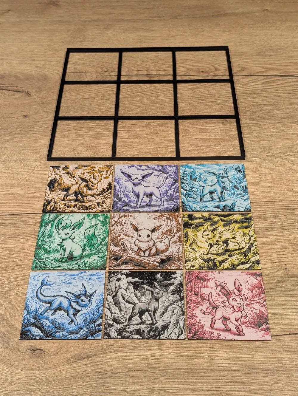 Eeveelution Pokemon Hueforge & Frame - Free 3D Print Model - MakerWorld