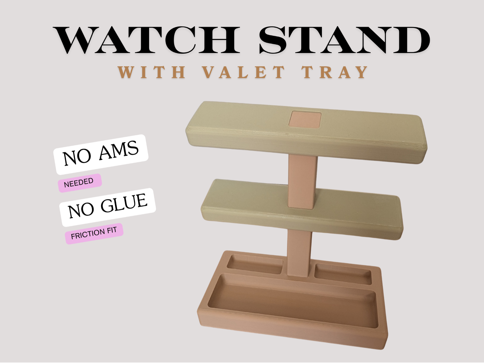 Multi watch stand with valet tray (holds 8)