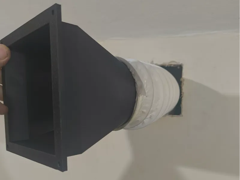 120mm Fan Wall Mount – 100mm Round Duct Adapter