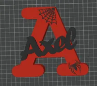 Nome Axel Tema Spiderman