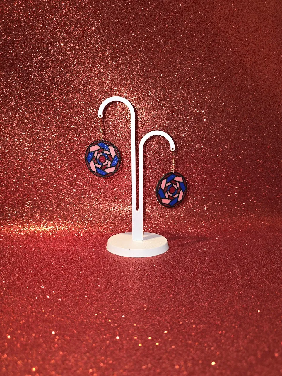 Rain of colors earrings view 3