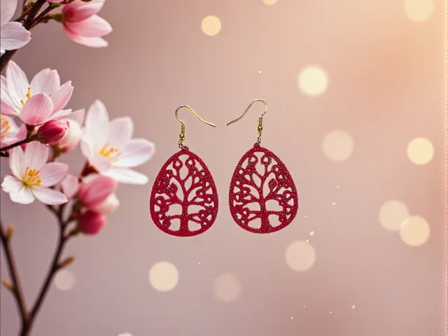 Tree of love in the easter egg earrings