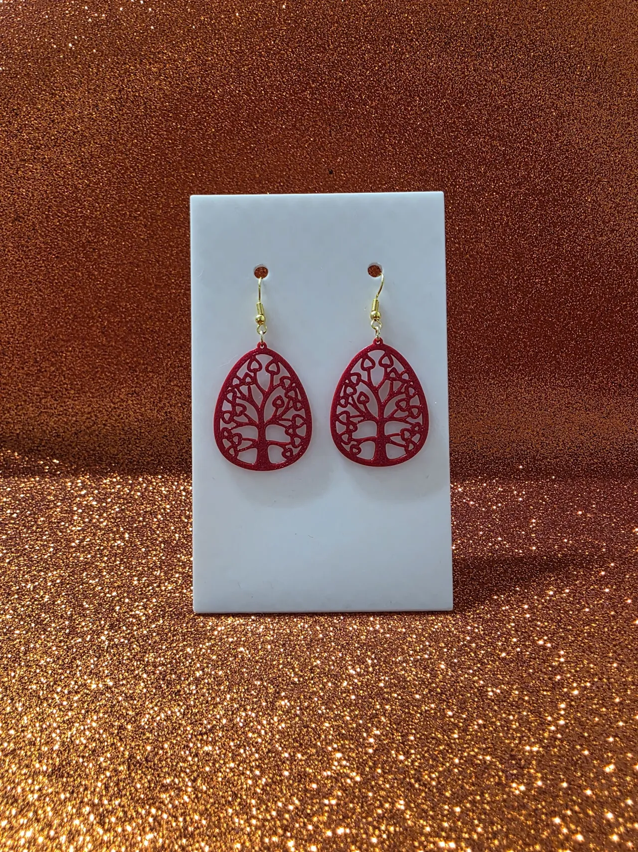 Tree of love in the easter egg earrings view 2