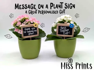 Teacher Gift "Message on a Plant Sign"