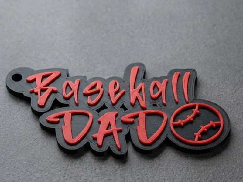 Baseball Dad Keychain - NO AMS