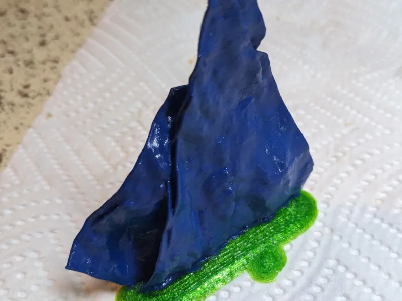 the big Flake (reflecting pool paint chip model)