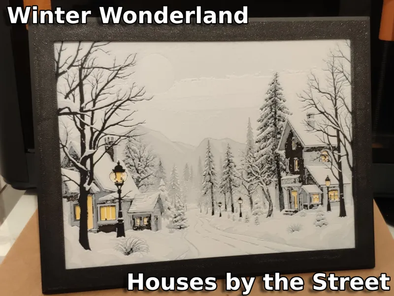 Winter-Wunderland #3 - Häuser an Straße
