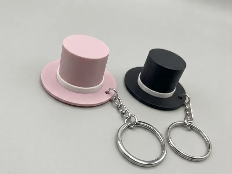 Gentleman's Top Hat Keychain / Cute Hat Accessory