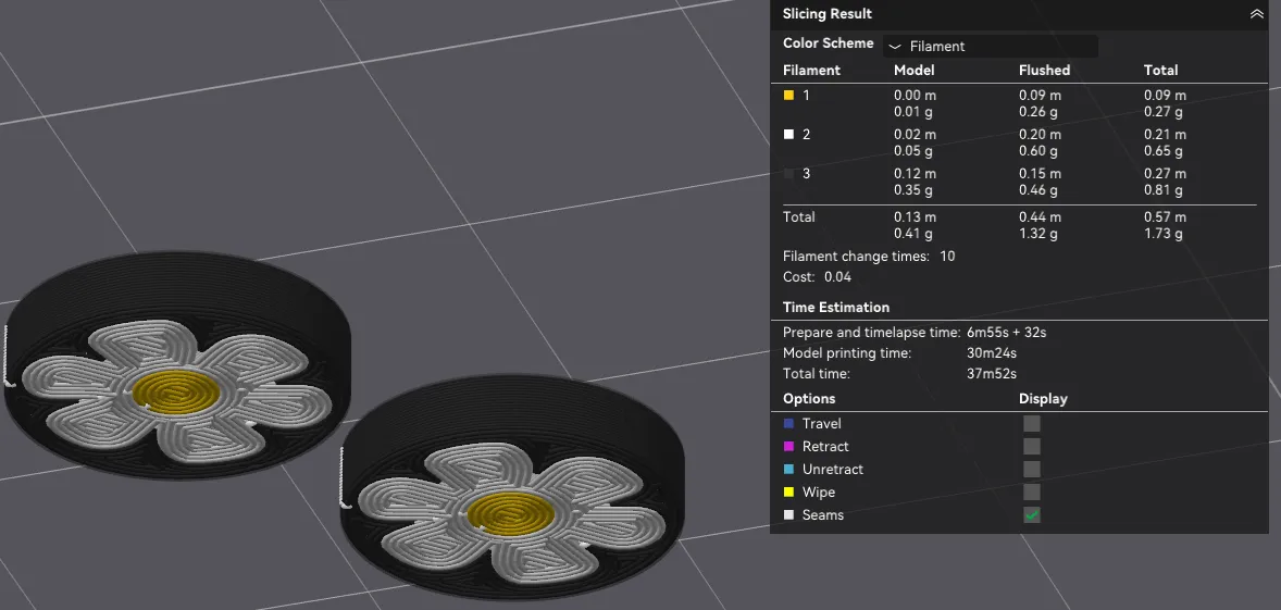 Pinned Flower for Clip on earring view 3