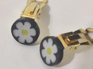 Pinned Flower for Clip on earring