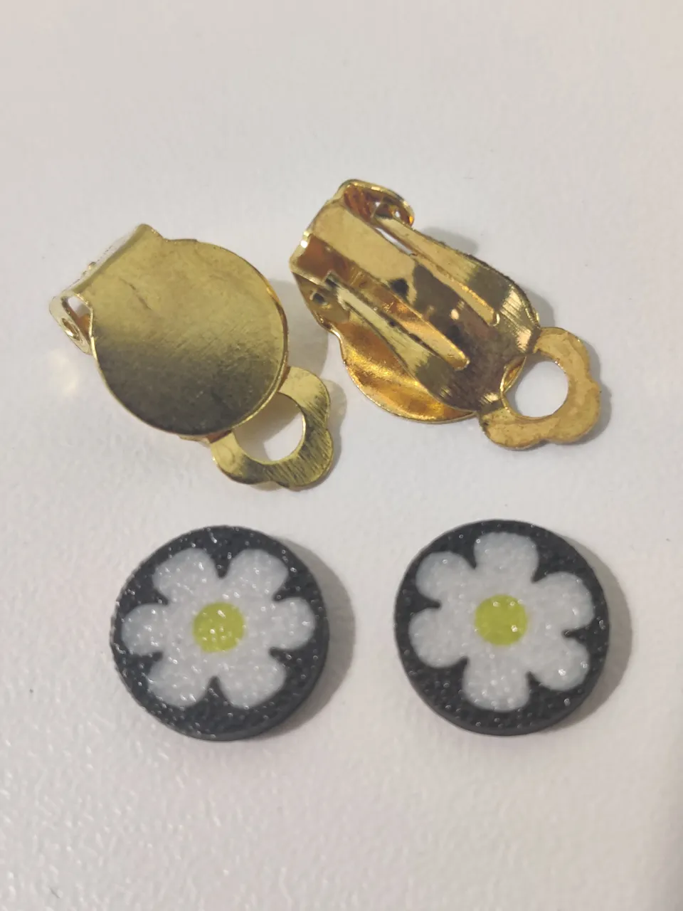 Pinned Flower for Clip on earring view 2