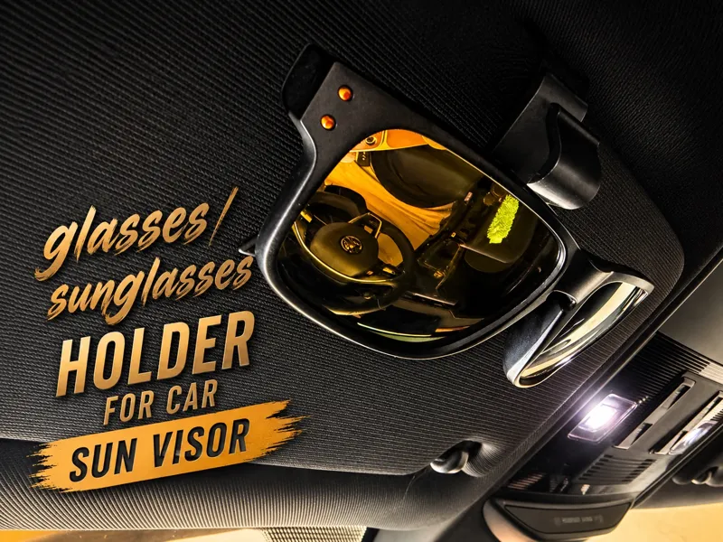 Glasses/sunglasses holder for car sun visor