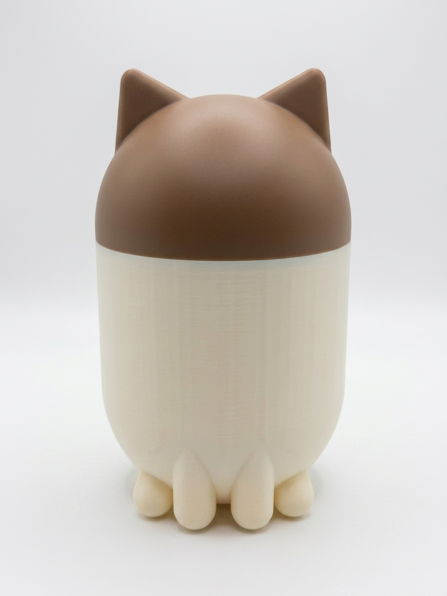 Miniatura 3 do modelo 3D Cute Cat bucket with twist lock / treat organiser 