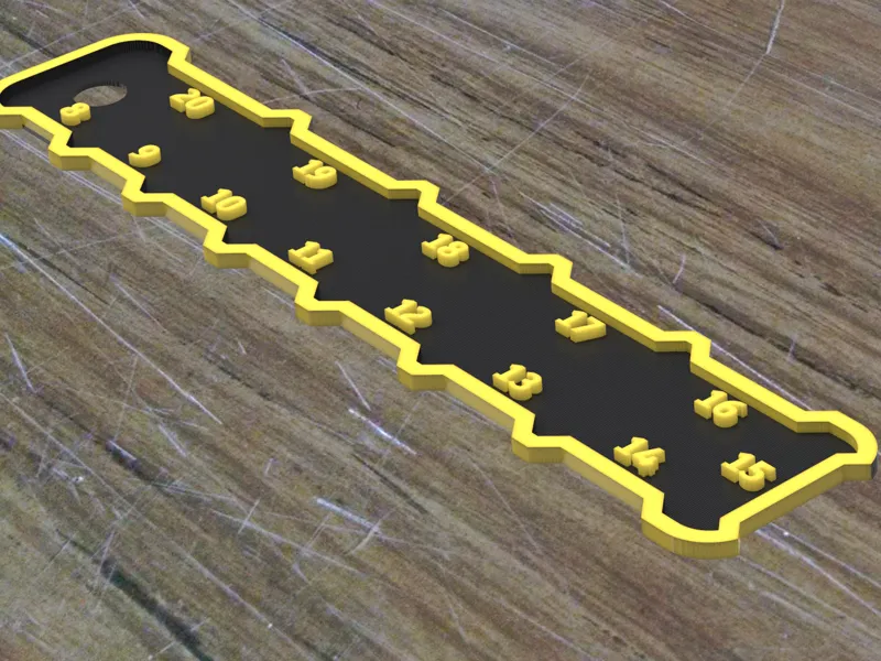Chamfer Gauge - Ruler Style 8 to 20mm