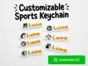 Soccer Keychain - Name Luna