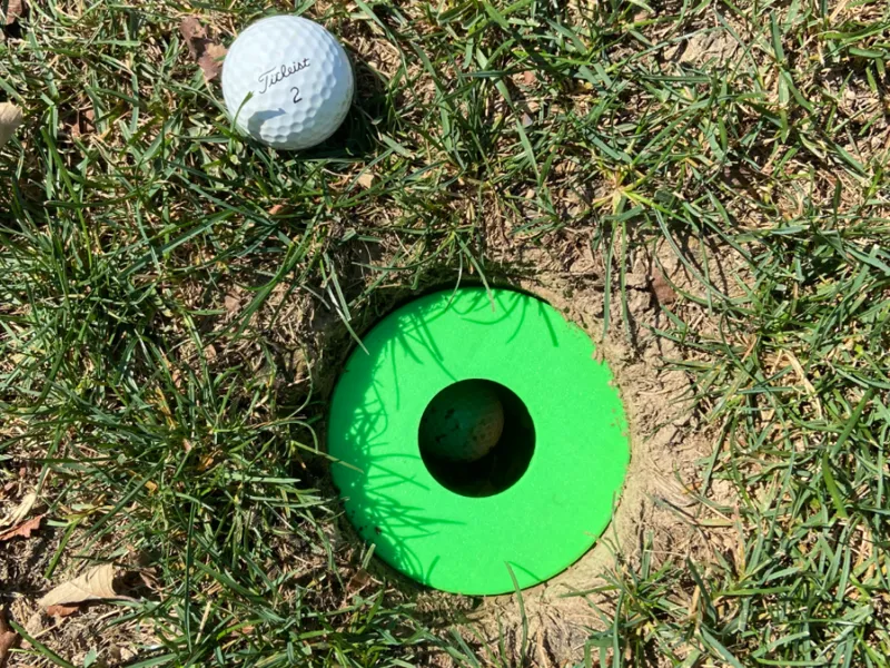 The Impossible golf hole insert