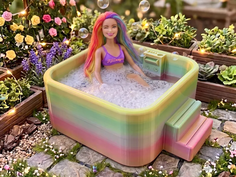 SpaLuxe - Luxuary Square Hot Tub for Dolls (1:6)
