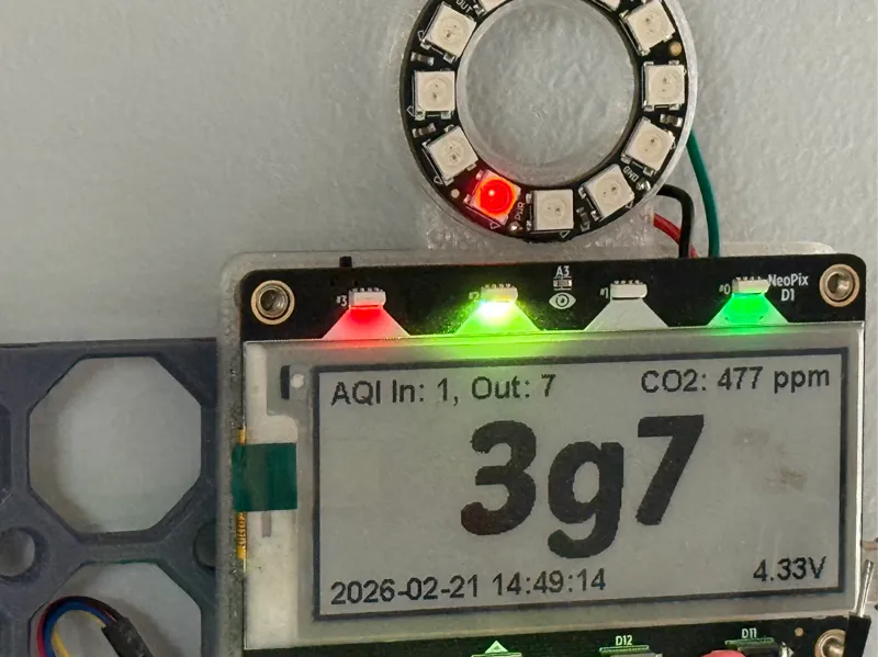 Adafruit MagTag Mount for openGrid