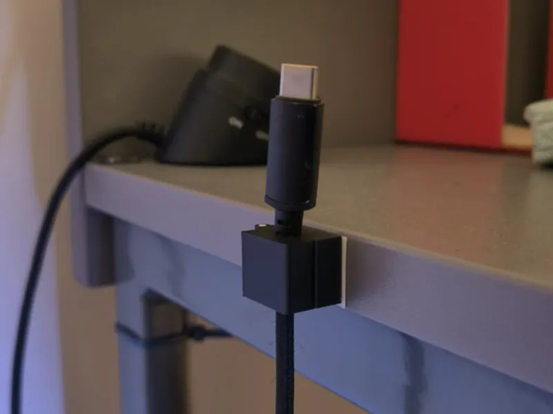 Cable holder with magnets. 