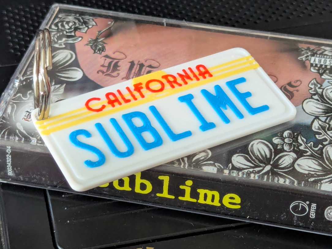 CUSTOMIZABLE California License Plate Keychain